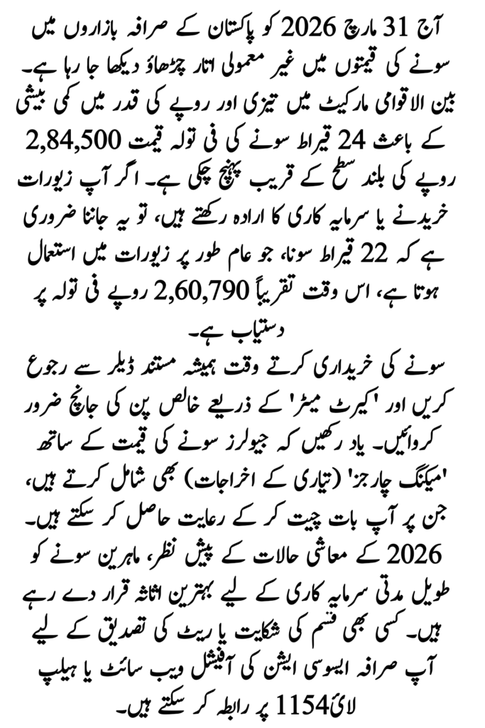 Gold Rate in Pakistan